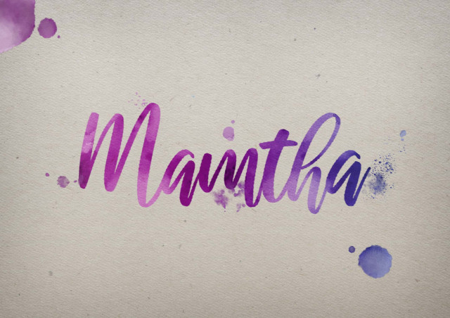 Free photo of Mamtha Watercolor Name DP