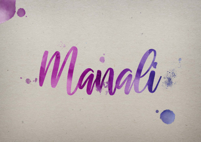 Free photo of Manali Watercolor Name DP