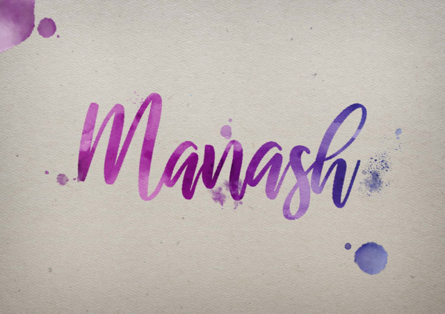 Free photo of Manash Watercolor Name DP