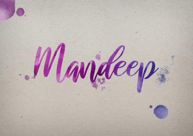 Free photo of Mandeep Watercolor Name DP