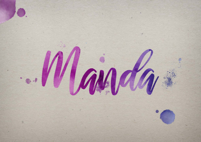 Free photo of Manda Watercolor Name DP