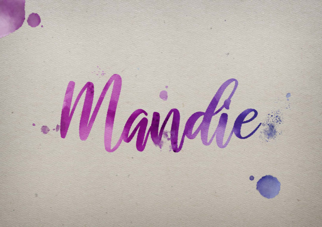 Free photo of Mandie Watercolor Name DP