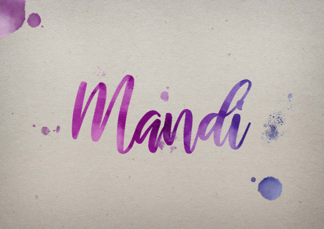 Free photo of Mandi Watercolor Name DP