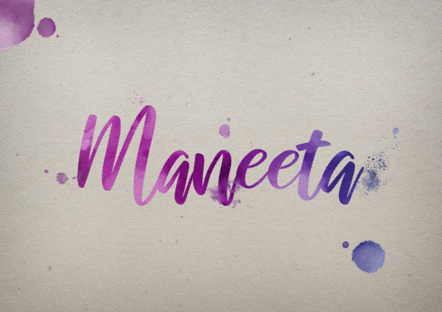 Free photo of Maneeta Watercolor Name DP