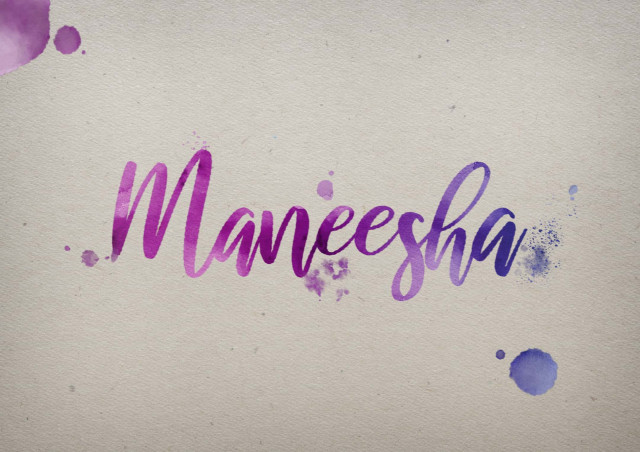 Free photo of Maneesha Watercolor Name DP