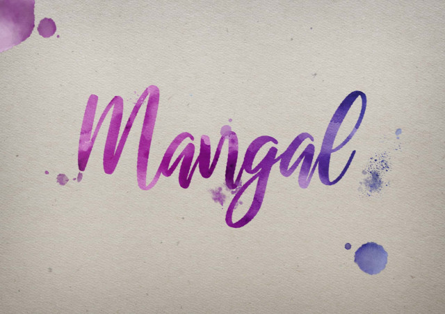 Free photo of Mangal Watercolor Name DP