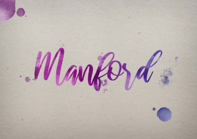 Free photo of Manford Watercolor Name DP