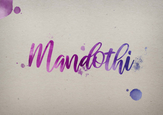 Free photo of Mandothi Watercolor Name DP