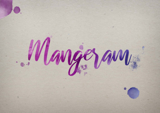 Free photo of Mangeram Watercolor Name DP