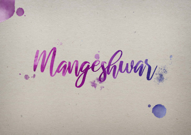 Free photo of Mangeshwar Watercolor Name DP