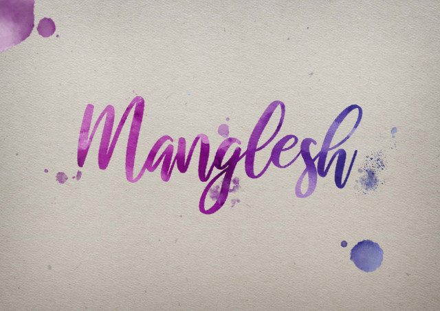 Free photo of Manglesh Watercolor Name DP