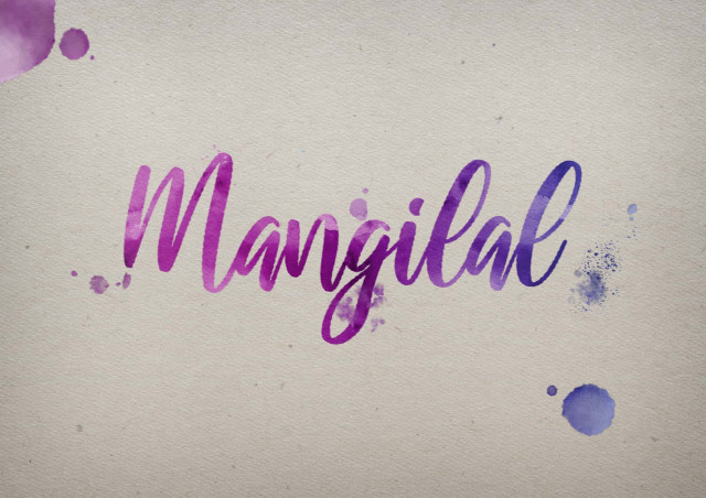 Free photo of Mangilal Watercolor Name DP