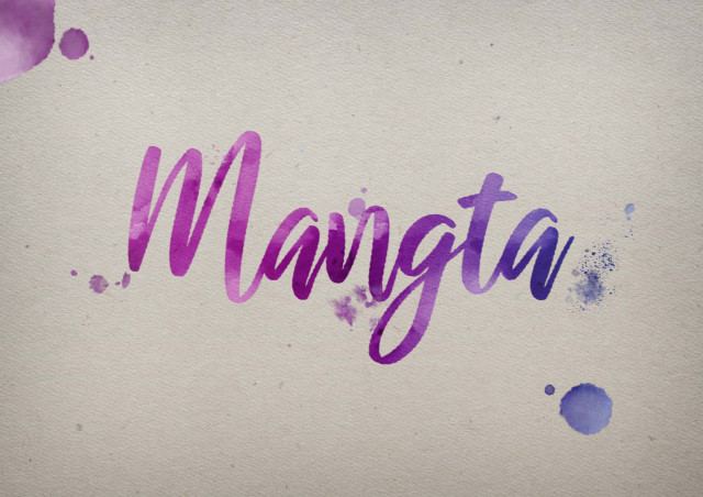 Free photo of Mangta Watercolor Name DP