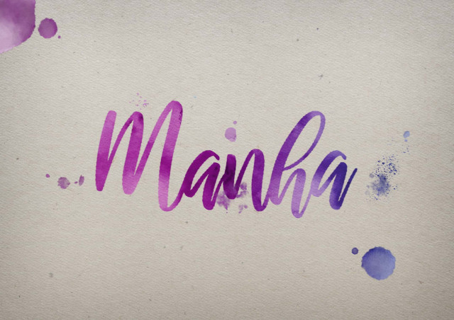 Free photo of Manha Watercolor Name DP