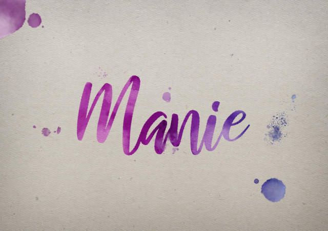 Free photo of Manie Watercolor Name DP