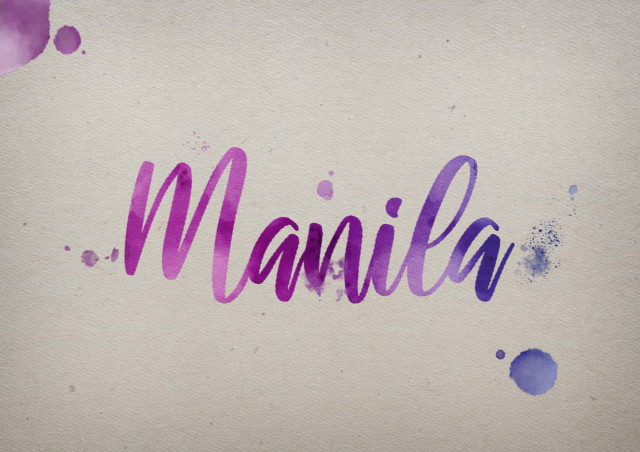 Free photo of Manila Watercolor Name DP