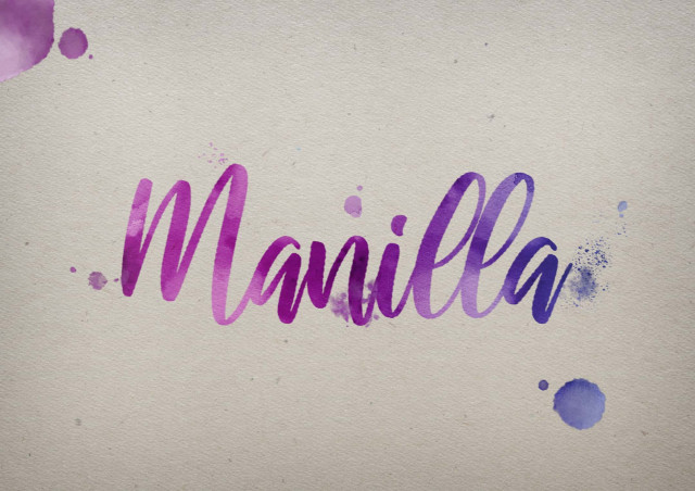 Free photo of Manilla Watercolor Name DP