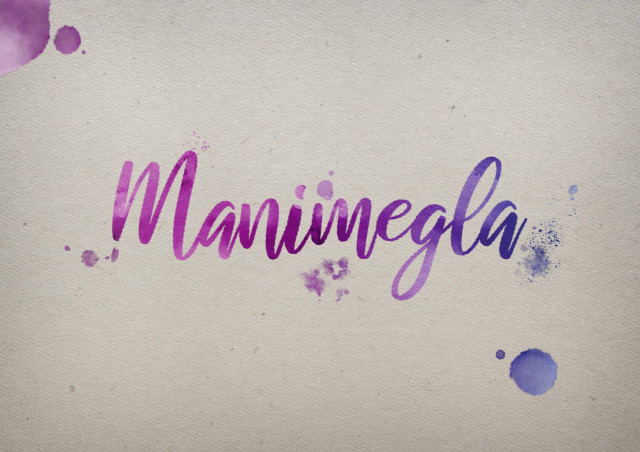 Free photo of Manimegla Watercolor Name DP