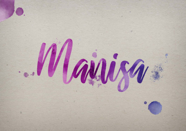 Free photo of Manisa Watercolor Name DP