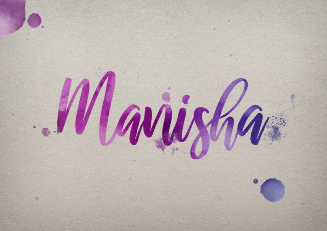Free photo of Manisha Watercolor Name DP