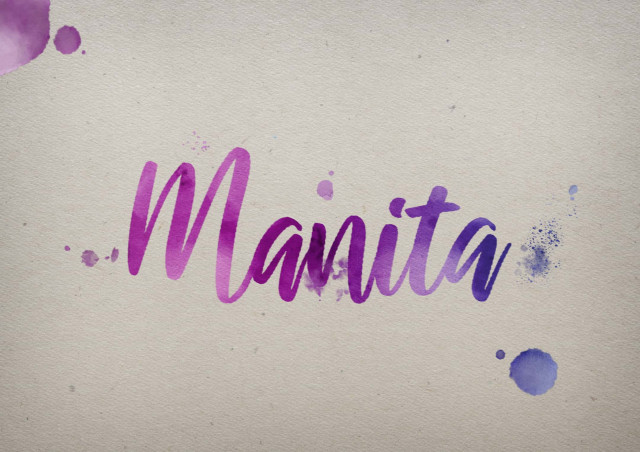 Free photo of Manita Watercolor Name DP
