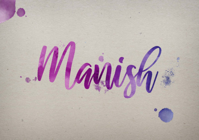 Free photo of Manish Watercolor Name DP