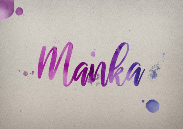 Free photo of Manka Watercolor Name DP