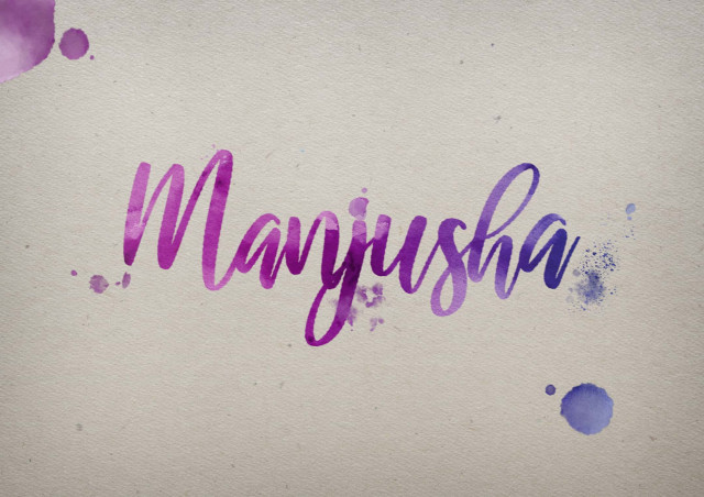 Free photo of Manjusha Watercolor Name DP