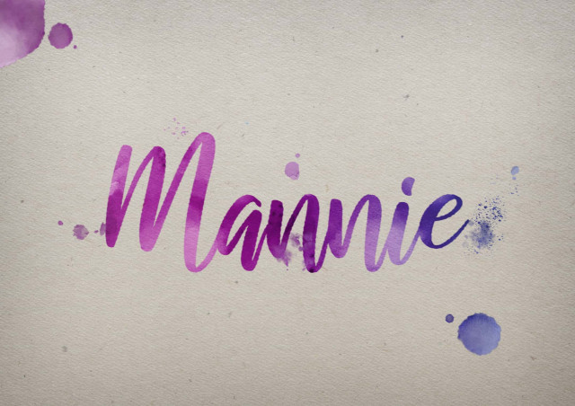 Free photo of Mannie Watercolor Name DP