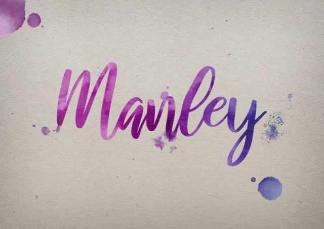 Free photo of Manley Watercolor Name DP