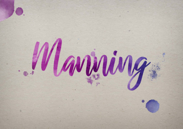 Free photo of Manning Watercolor Name DP