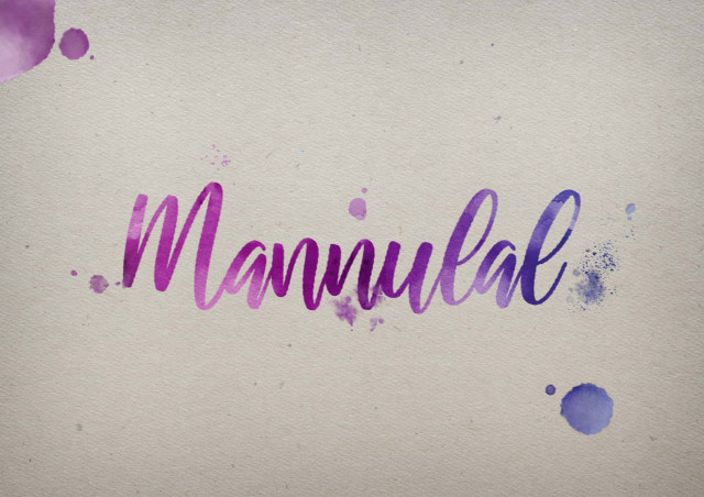 Free photo of Mannulal Watercolor Name DP