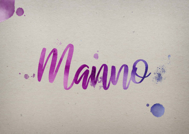 Free photo of Manno Watercolor Name DP