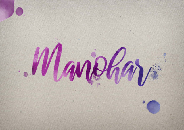 Free photo of Manohar Watercolor Name DP