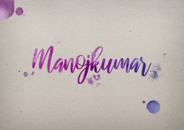 Free photo of Manojkumar Watercolor Name DP