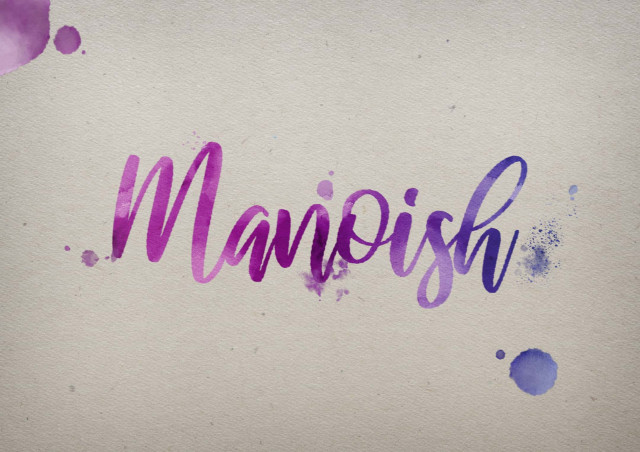 Free photo of Manoish Watercolor Name DP