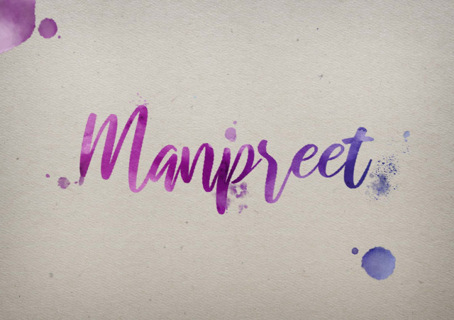 Free photo of Manpreet Watercolor Name DP