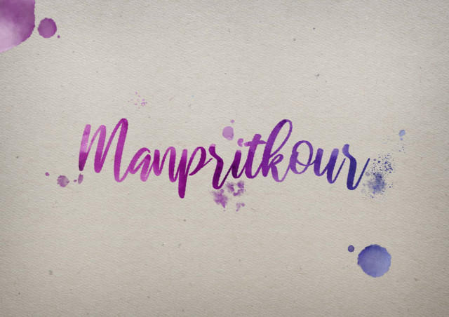 Free photo of Manpritkour Watercolor Name DP
