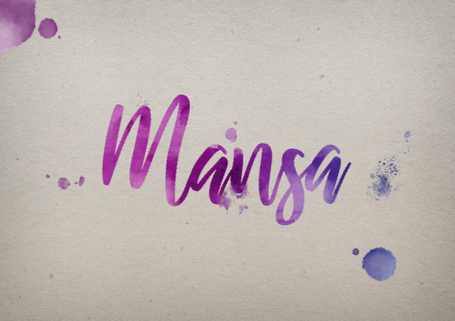 Free photo of Mansa Watercolor Name DP