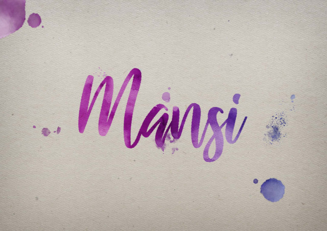 Free photo of Mansi Watercolor Name DP