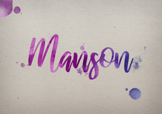 Free photo of Manson Watercolor Name DP