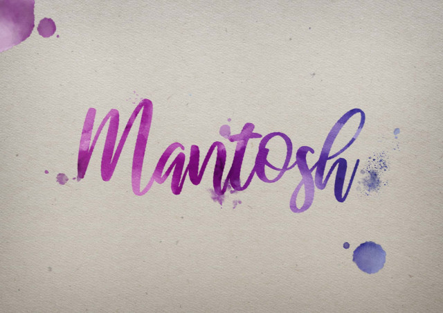 Free photo of Mantosh Watercolor Name DP