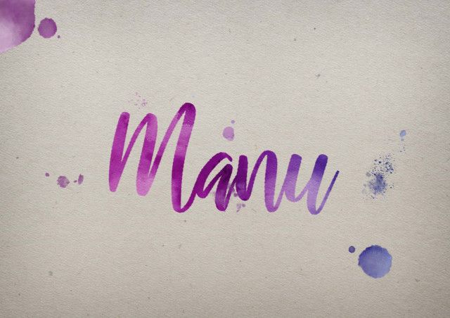 Free photo of Manu Watercolor Name DP