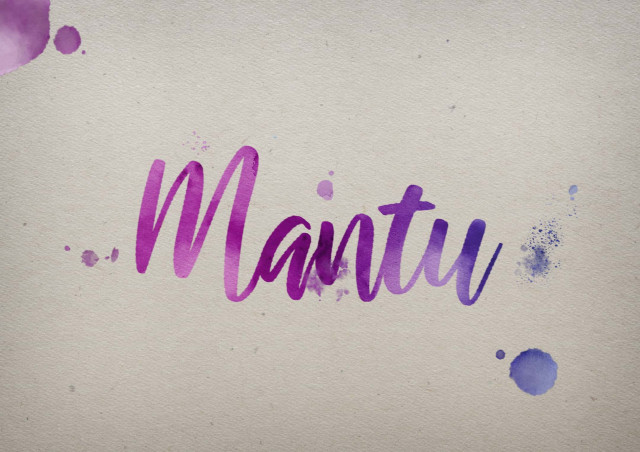 Free photo of Mantu Watercolor Name DP