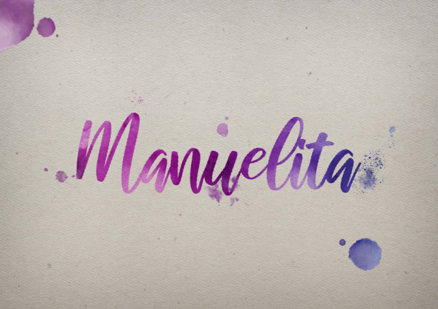 Free photo of Manuelita Watercolor Name DP