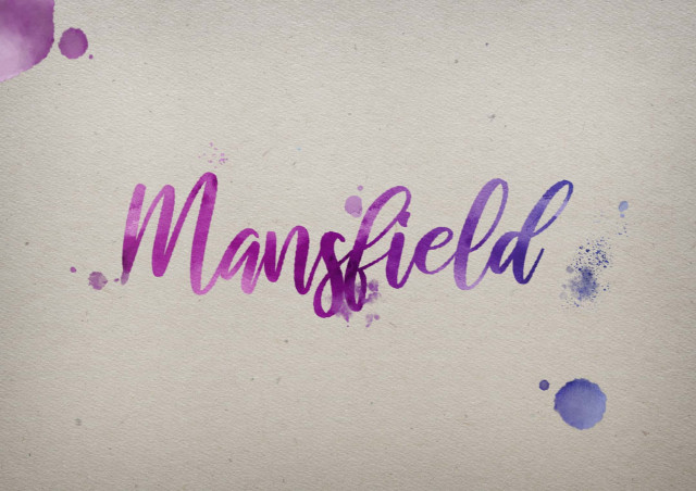 Free photo of Mansfield Watercolor Name DP