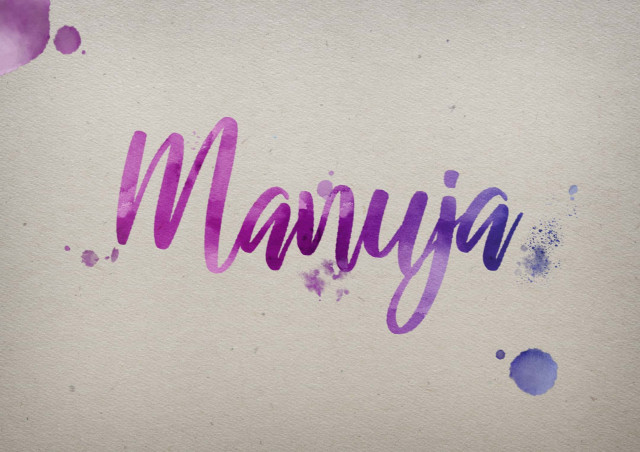 Free photo of Manuja Watercolor Name DP
