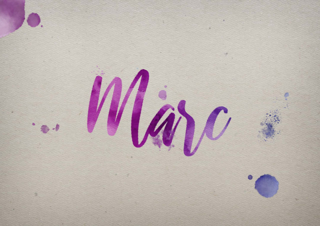 Free photo of Marc Watercolor Name DP