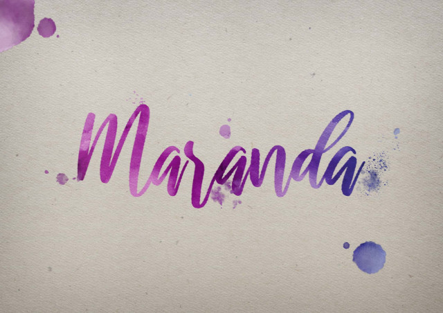 Free photo of Maranda Watercolor Name DP