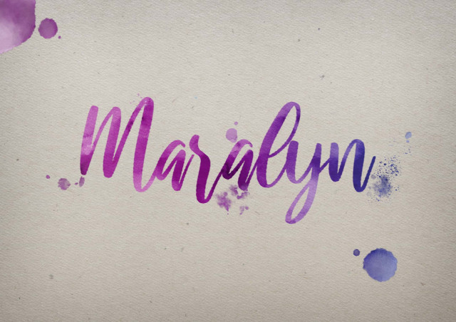 Free photo of Maralyn Watercolor Name DP